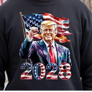 Digital Trump 2028 Png, Trump For President 2028, Maga Gift, Republican, Donald Trump Gift, Election 2028, President Trump Fun, America Flag