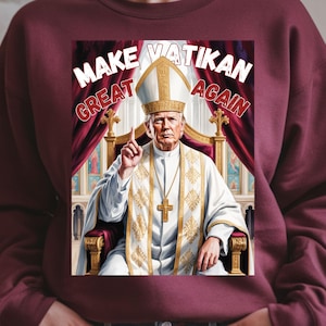 Meme divertido del Papa Trump: Regalo republicano MAGA (Descarga digital)