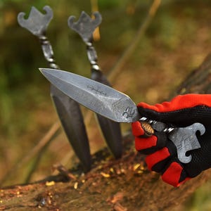 Cuchillos arrojadizos forjados a mano Cuchillos arrojadizos profesionales Juego de cuchillos arrojadizos Cuchillos arrojadizos vikingos Espiga completa Regalo de aniversario Regalo de cumpleaños