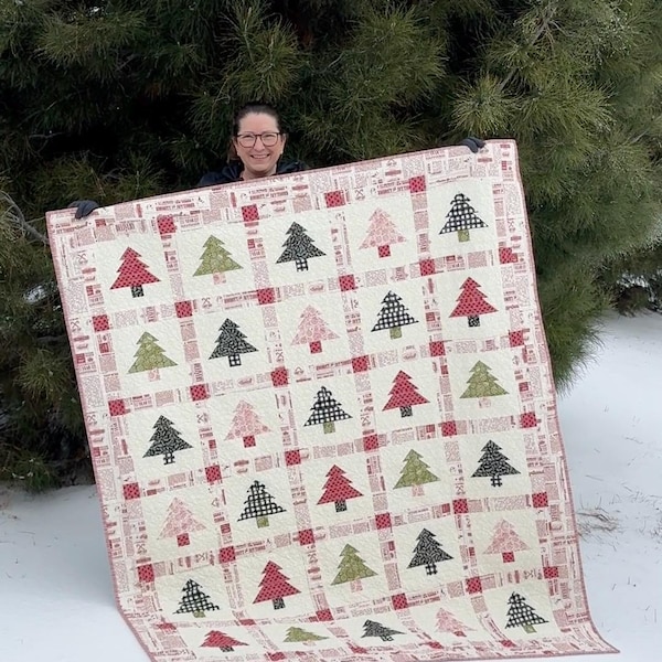 Pressed in Pine (PDF) Quilt Pattern: Charm Pack, Layer Cake, Fat Quarters