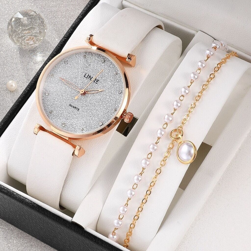 Ladies watch and bracelet gift set top