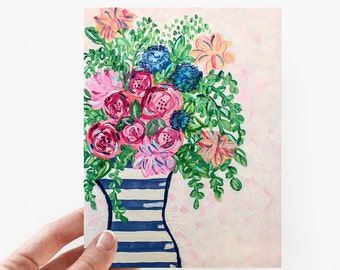 Original Art Greeting Cards | Set of 5 with Envelopes | Floral | Stationery | Notecards |