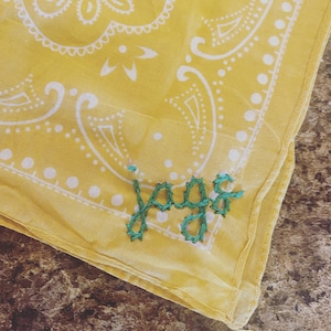 Hand Embroidery - Custom Team Bandana Scarf