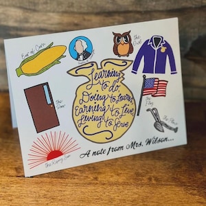 Original Art Greeting Cards | Set of 10 with Envelopes | FFA | Thank You | Stationery | Notecards | Customizable Name on Front