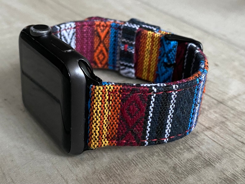 Nylon Strap for Apple Watch Series 7 6 5 4 3 2 SE, Apple Watch Fabric Strap 45 44 42 41 40 38mm, iWatch Band, Women, Men, Fabric, Colorful 