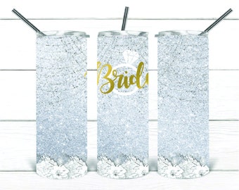 Bride Wedding 20oz Skinny Tumbler