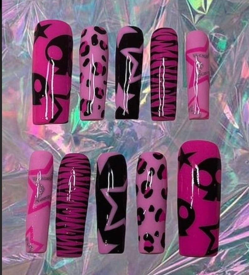 Early 2000s Scene Queen Nails Etsy