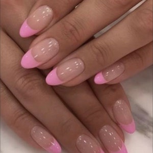 Pink French Tip Nails