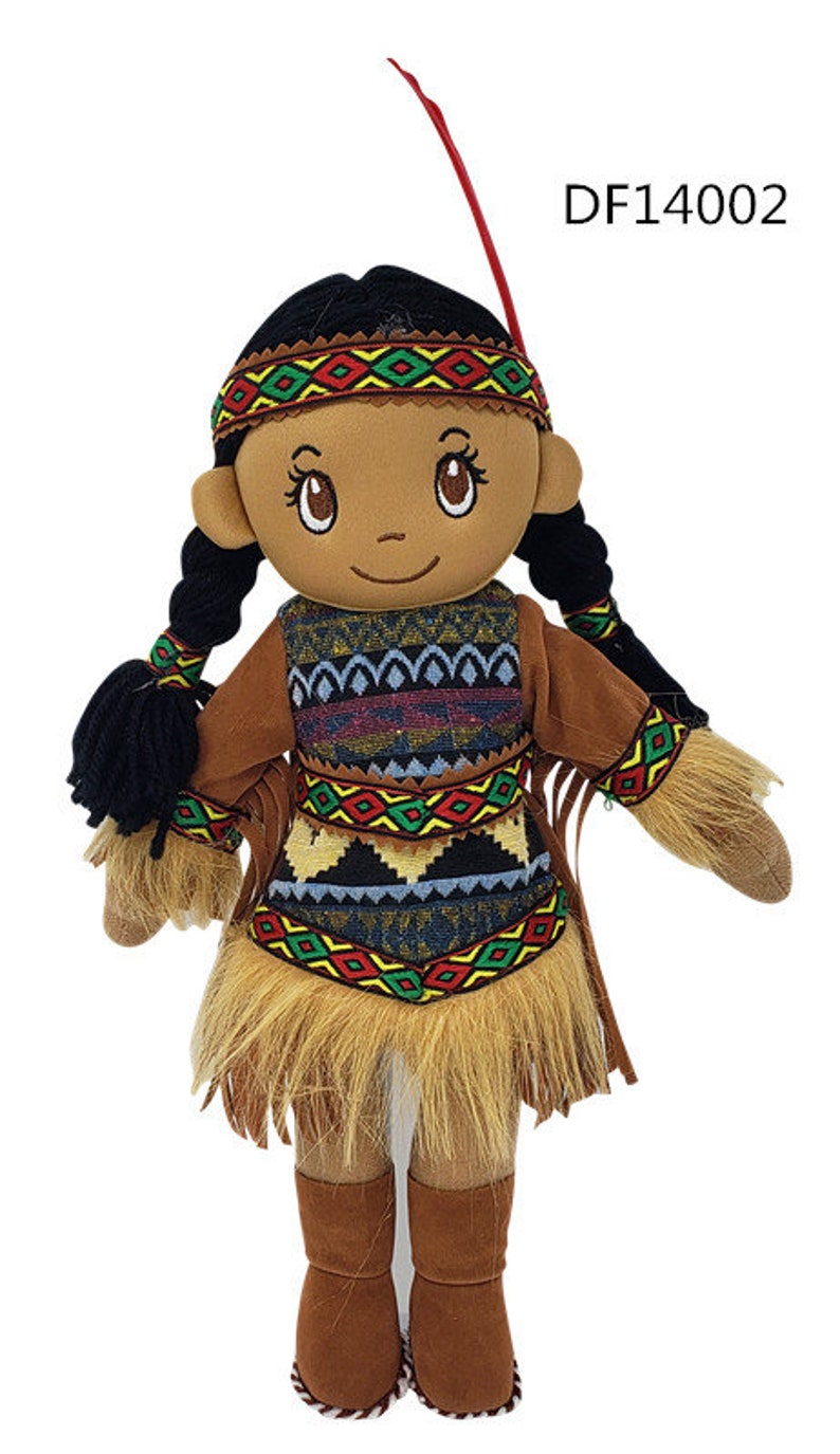 14 Native American Indian Plush Rag Doll DF14002 Aruna Etsy
