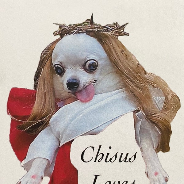 Chisus Loves You Temporary Tattoo, Chihuahuas, Chihuahua Love, Dog Lover, Chihuahua Portrait Tattoo, Pet Portrait Tattoo, Chihuahua Cult