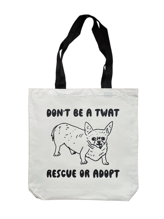 Adopt Don't Shop Canvas Tote Bag Adopt Don't Shop Canvas Tote Bag