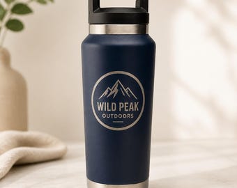 Personalised 1.1L Stainless Steel Insulated Thermos Bottle with Laser Engraving