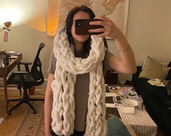 Giant Knit Scarf - handmade!