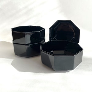 Vintage Octime Arcoroc Black Bowl - 6 inch and 4 inch