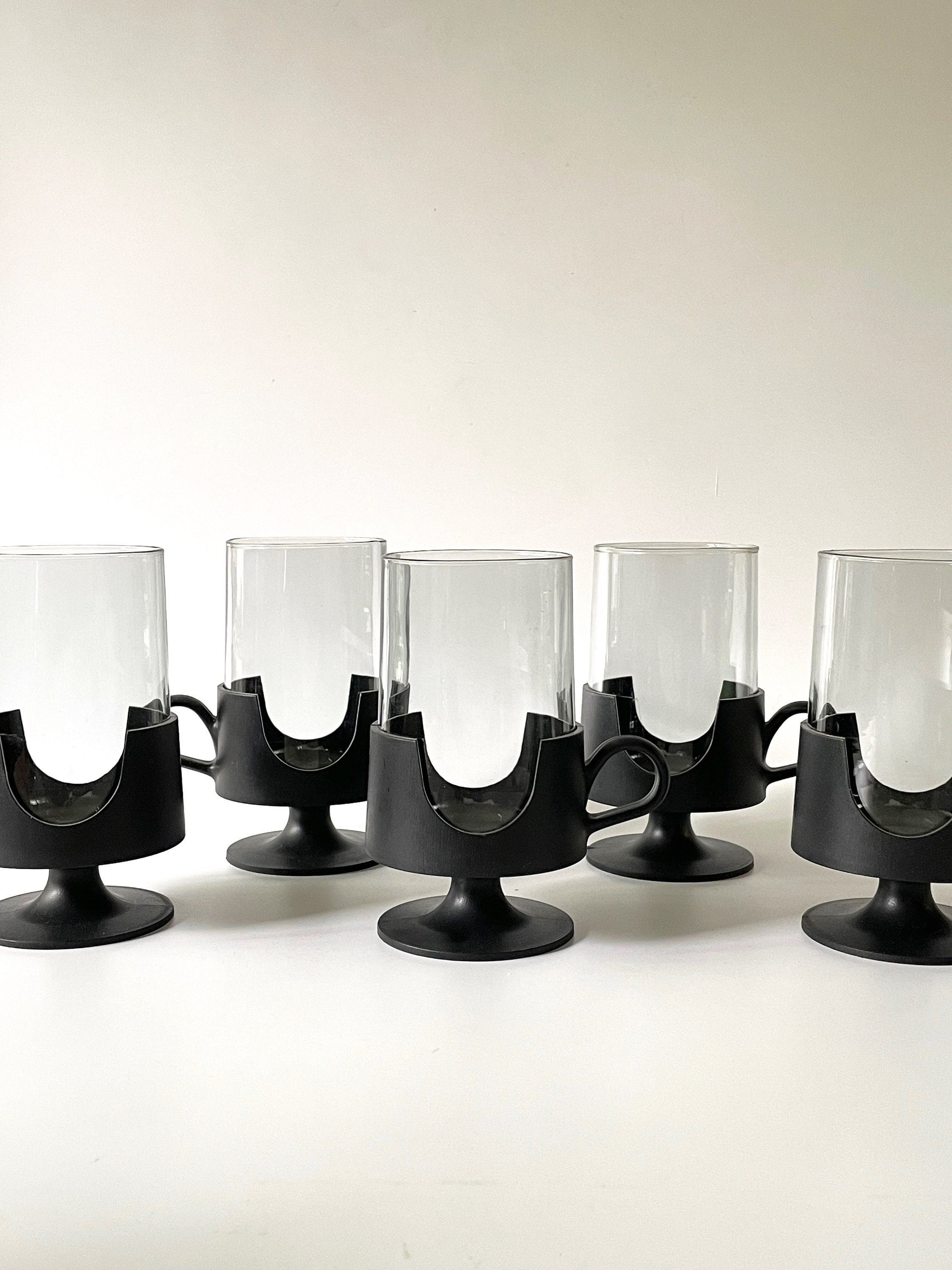 1970's Glas-Snap by Corning Two Piece Pedestal Glassware, Set of