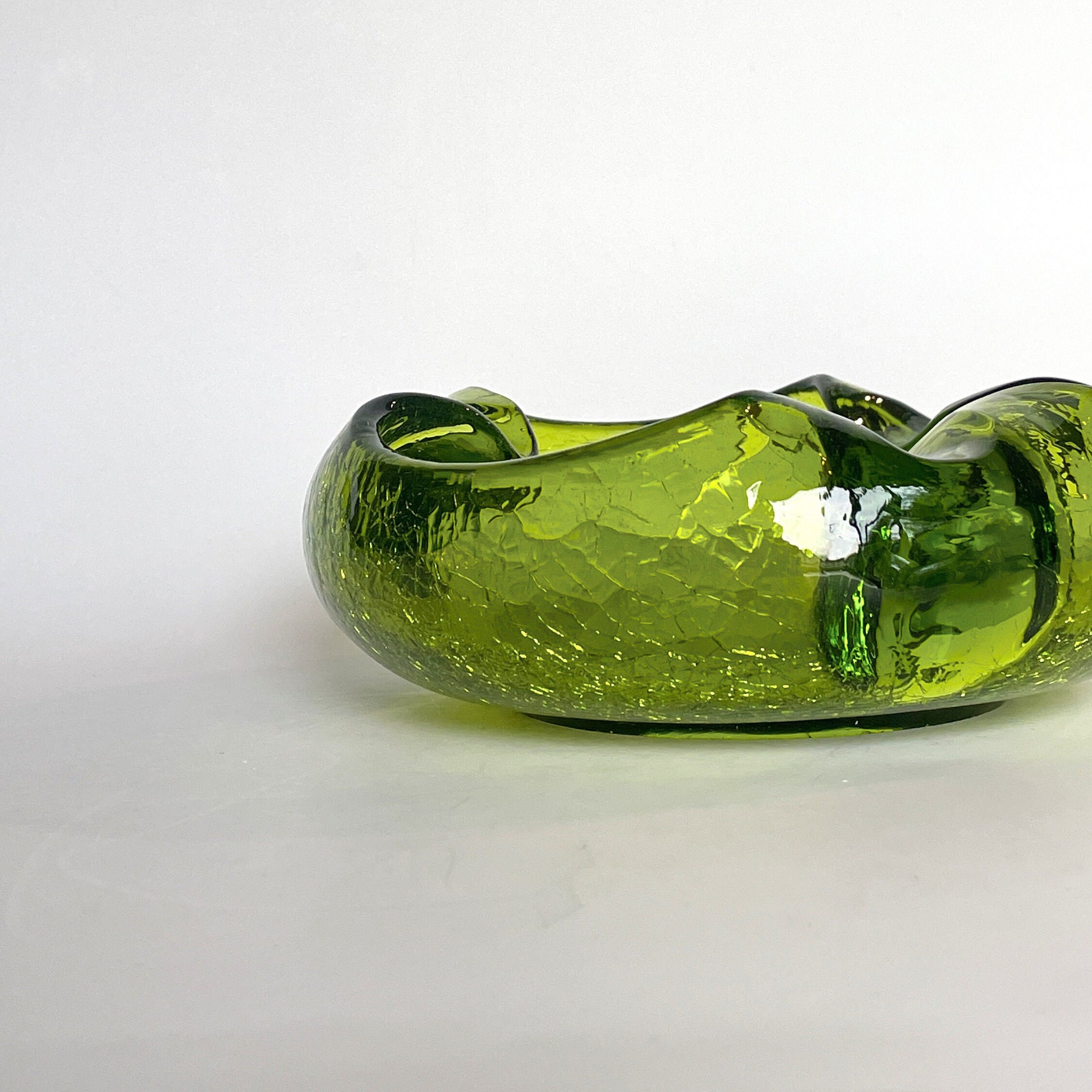 Viking Green Glass Ashtray - Etsy