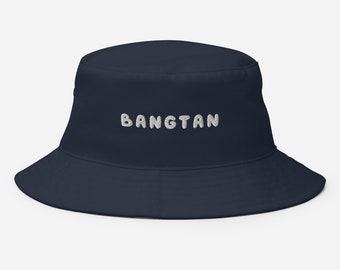 BANGTAN Bucket Hat, cappello BTS, esercito bts, kpop, fan dell'esercito, bangtan, idolo kpop, minimalista, estetico, semplice, base, cappello di tutti i giorni