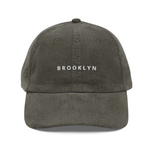 Brooklyn Vintage corduroy cap, BROOKLYN Baseball Hat, New York Cap, Hat for Brooklyn Fan, Unisex hats, Brooklyn embroidered hats, aesthetic