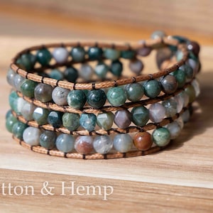 Fancy Jasper Wrap Bracelet Five Wrap Bracelet. Natural Stone Super Wrap Bracelet. Gemstone 3-wrap Bracelet. Boho Wrap Bracelet