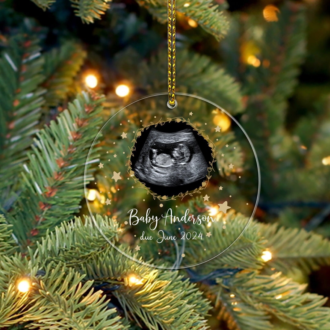 Mommy and Daddy Merry Christmas See You in 2024 Ornament, Pregnancy