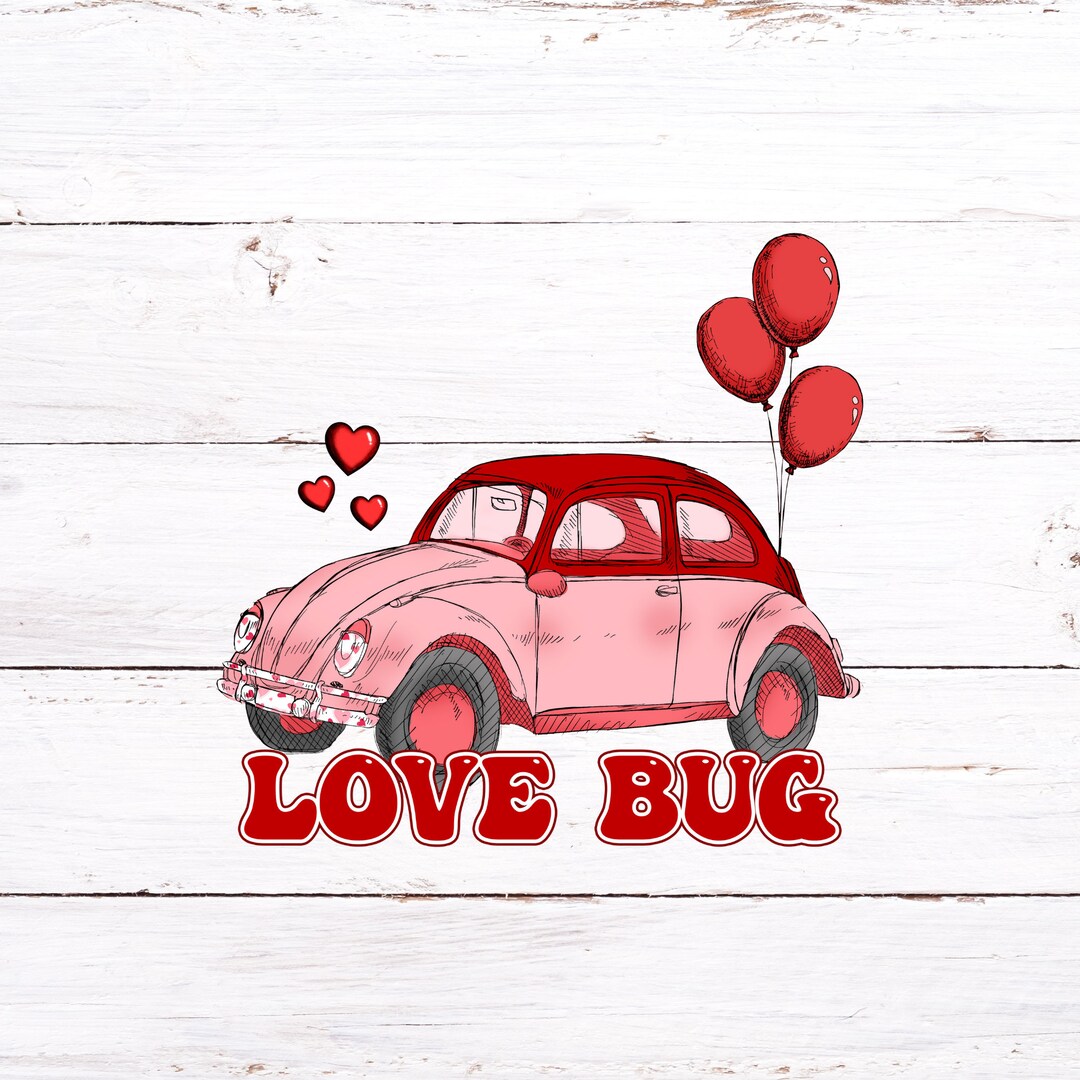Love Bug Car PNG Love Bug Png Car PNG Love Valentine Day Png Love Bug