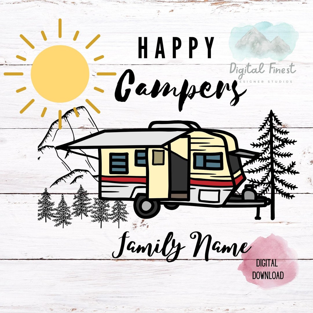 Personalized Camping PNG Custom Campsite Sign Camper Gift RV Campsite ...