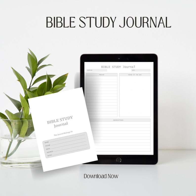 Bible Study Journal Printable Digital Bible Template Bible Summary Log ...