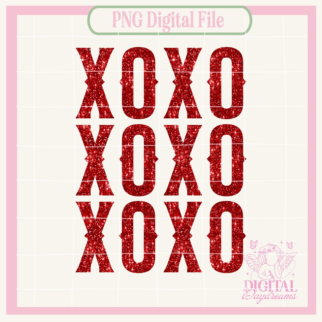 Xoxo Faux Sequin Cupid Cupid PNG Valentine’s Day Sublimation Digital ...