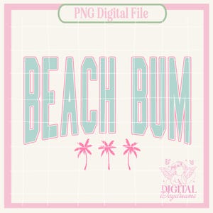 Retro Sommer PNG für Sublimation, Beach Babe, Kokosnuss Mädchen PNG, Vintage Sommer PNG, Trendy Sommer Design, VSCO PNG, Niedliche Ästhetik Bild 1