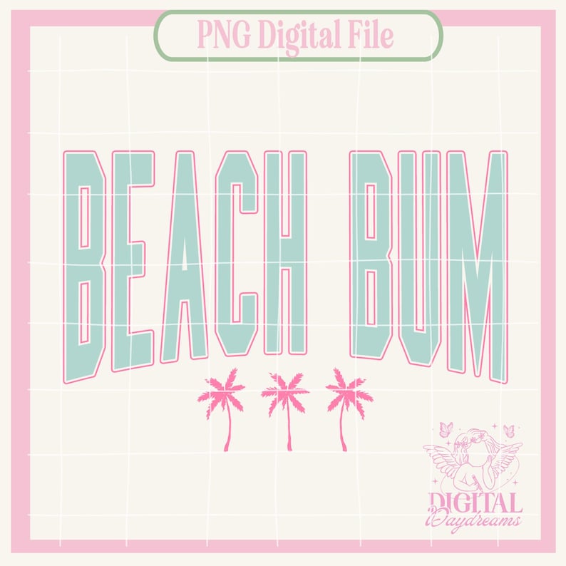 Retro Sommer PNG für Sublimation, Beach Babe, Kokosnuss Mädchen PNG, Vintage Sommer PNG, Trendy Sommer Design, VSCO PNG, Niedliche Ästhetik Bild 1