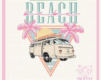 Retro Summer PNG for Sublimation,Beach Babe,Coconut Girl png,Vintage summer png,Trendy summer Design,VSCO png,Cute Aesthetic,Aesthetic png