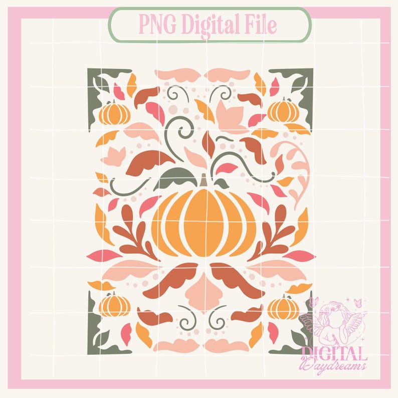 Fall Floral png,Fall design,Fall Png for Sublimation,Vintage Fall Design,Autumn Sublimation,Thanksgiving,October PNG,Pimpkin Patch png image 1