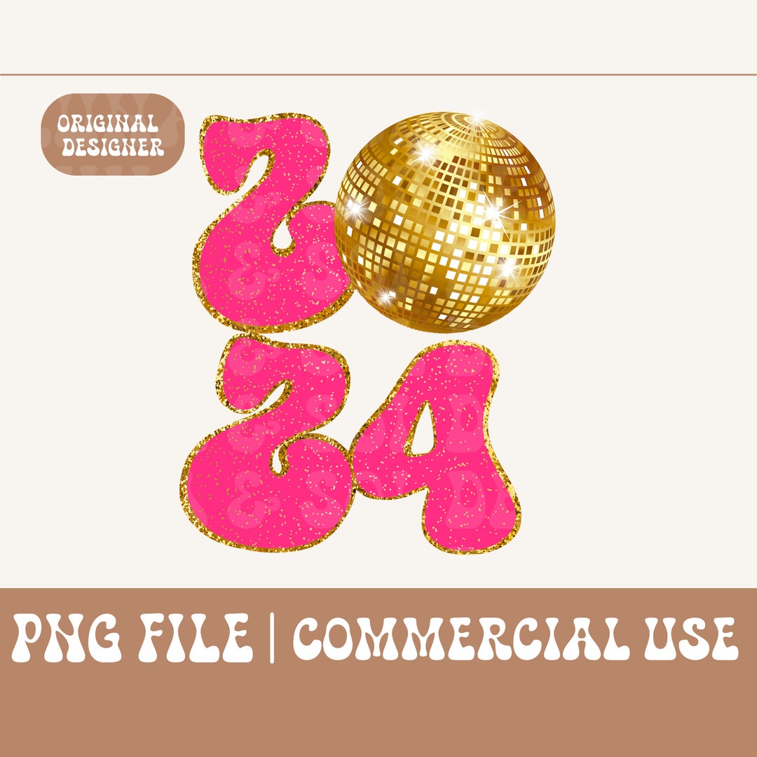 New Years Png Faux Glitter 2024 Stanley Tumbler Inspired PNG