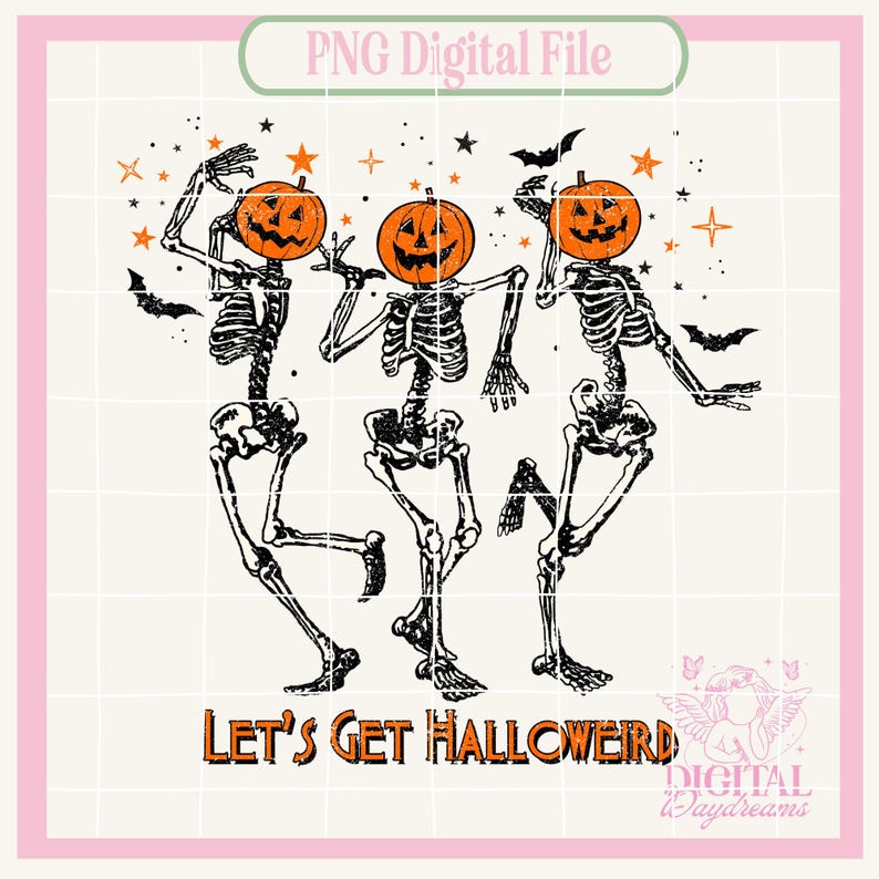Halloween png,Halloween Sublimation Design,Halloweird,png,Halloween skeleton Design,Spooky Season png,Vintage Halloween png image 1