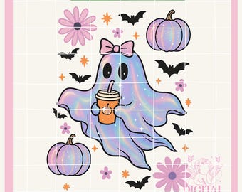 Cute ghost png,Iridescent Ghost,Halloween Png,Spooky season png,Retro Disco,Pink Halloween,Retro Halloween png,Cute Halloweeen png,