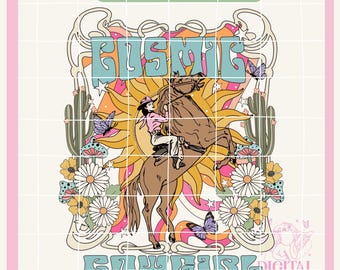 Cosmic Cowgirl PNG,Cowgirl,Retro Sublimations,Western PNG Sublimation,Shirt Design,Cowgirls PNG,Country Tshirt Design,Country png