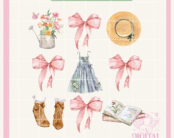 Cottagecore png,Coquette,Homestead png,Animals,Sourdough png,Pink Bow,farmers market png,coquette aesthetic