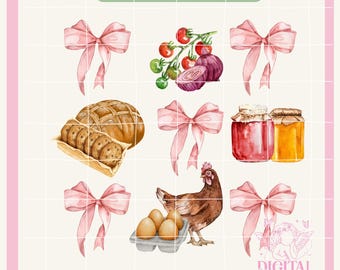Homestead png,Farm Core,Cottagecore png,Coquette,Animals,Sourdough png,Pink Bow,farmers market png,coquette aesthetic
