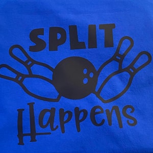 Bowling tshirt Split Happens Gliden Adult Tshirt