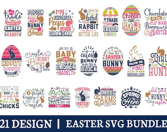 Easter SVG Bundle ,Easter Bunny Svg, Easter Bundle Svg, Happy Easter Svg, Easter Egg Svg, Easter Shirt Svg, Svg File For Cricut, Png, Svg