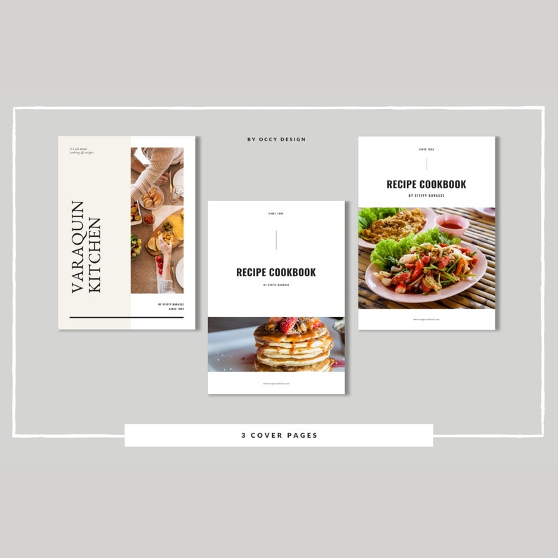 Canva Recipe Book Template | Digital Cookbook & Meal Planner | Editable ...