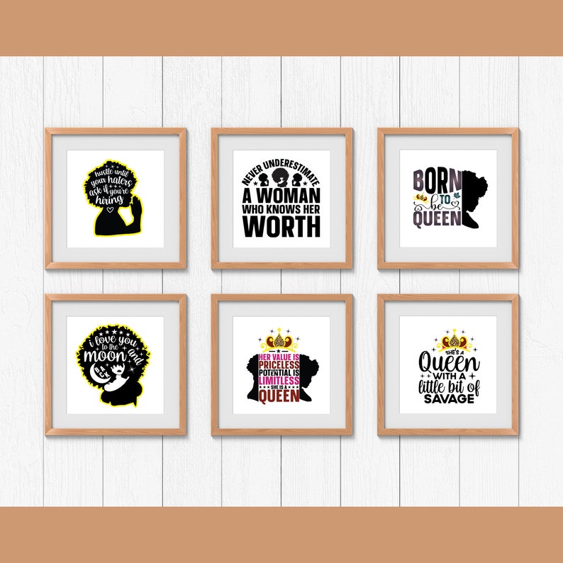 Afro Woman SVG Bundle: Black Queen Cut Files (digital Download) - Etsy ...