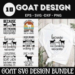 Goat SVG Bundle, Charming Farm Animal Designs for Shirts & Crafts, Perfect Gift for Goat Lovers and Owners