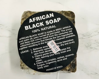 100% natural African black soap