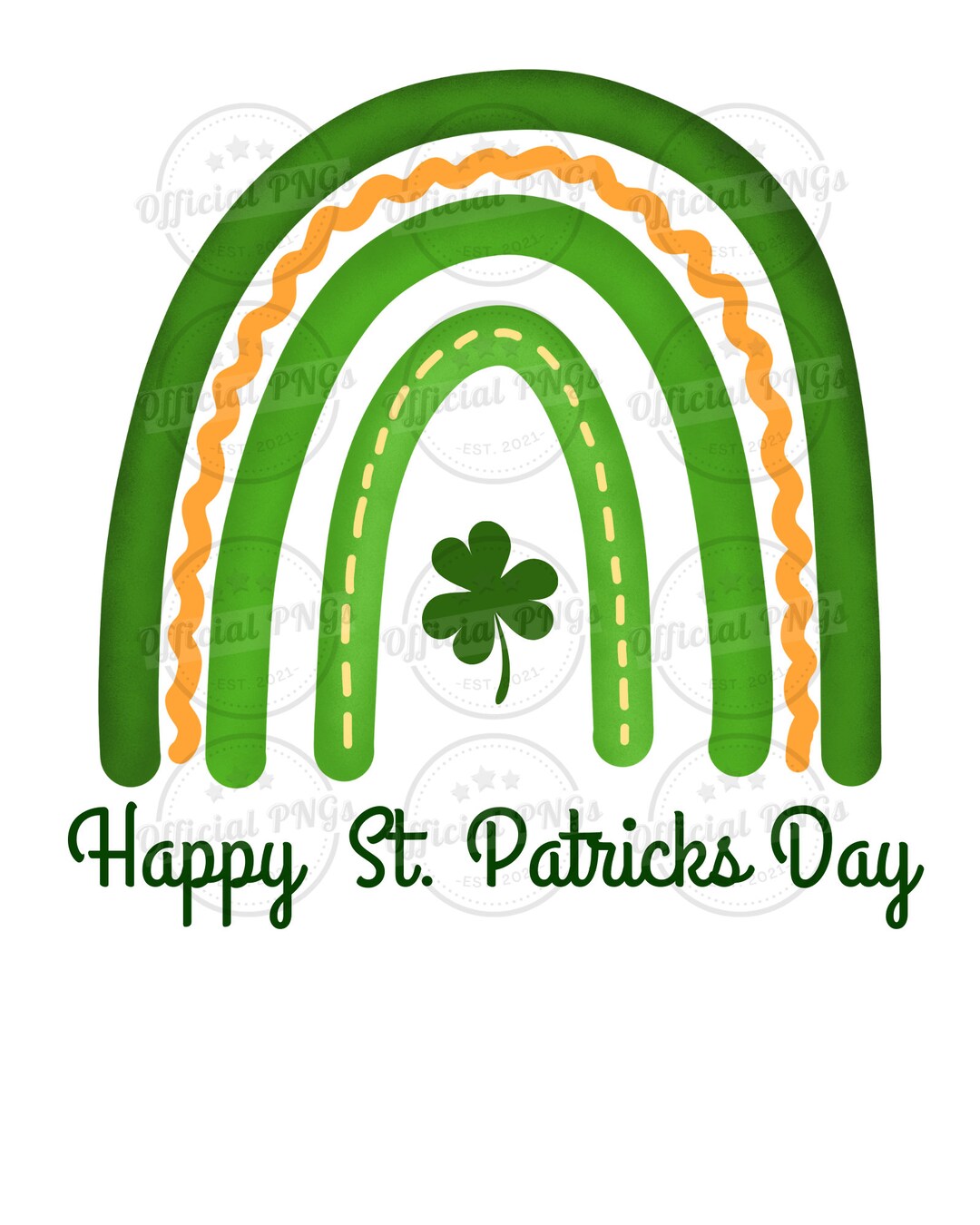Happy St. Patrick's Day Rainbow PNG, Irish Rainbow Png, Four Leaf ...