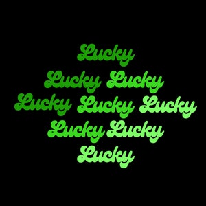 Lucky PNG, Green Lucky Png, Green Gradient, Retro Lucky, Retro Lucky