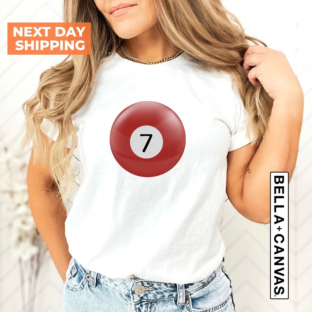 Vintage 7 Billiard Ball Shirt, Retro Billard Player Shirt, 90s Women