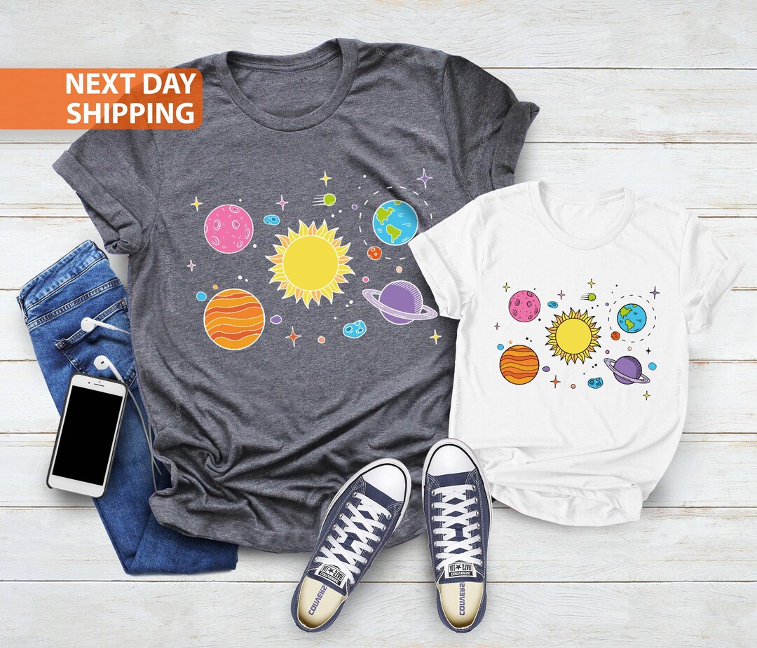 Galaxy Shirt, Sun and Moon Shirt, Astronaut Shirt, Outer Space T-shirt ...