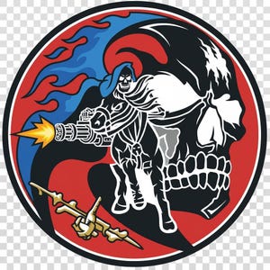 AC-130 Gunship Skull Patch Decal