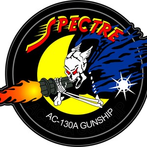 AC-130 Gunship Spectre Dark Patch Decal